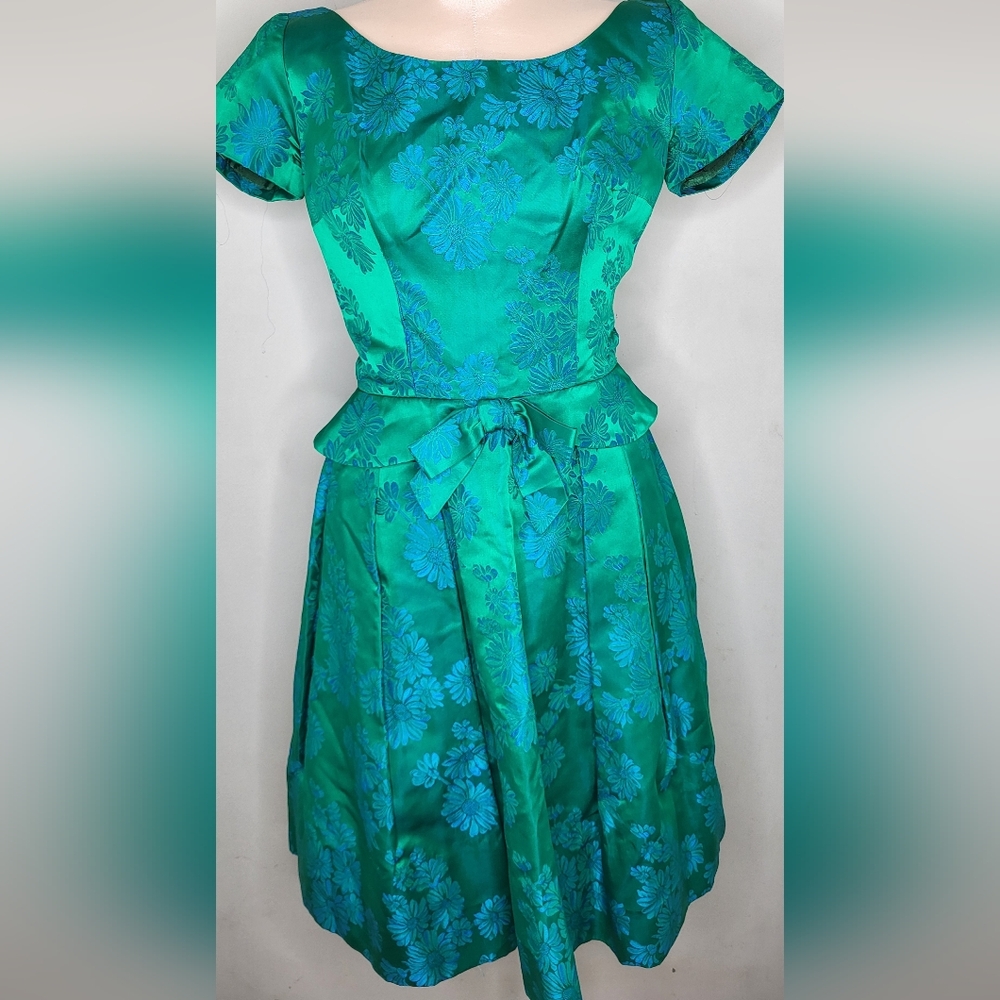 Rappi 1950's Damask  Jacquard Party Dress